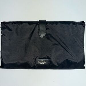 Kate Spade Black Nylon Infant Roll Up Padded Changing Pad w/ Inside Mesh Pockets